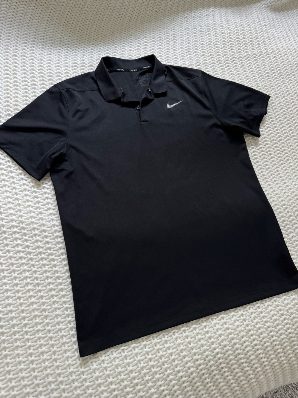 Nike Black Short Sleeve Dri-FIT Polo